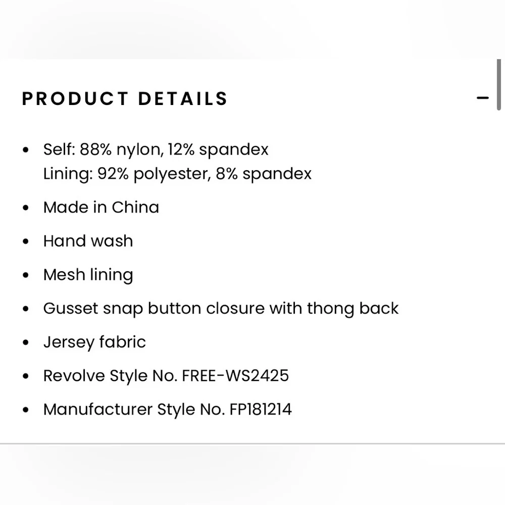 Free People Intimately Keep It Sleek Duo bodysuit sz XS - Picture 5 of 9